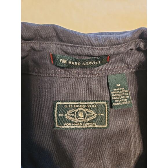 G.H. Bass & Co Mens Shirt M Denim Button Front Gray Hunting Outdoors - Picture 5 of 6